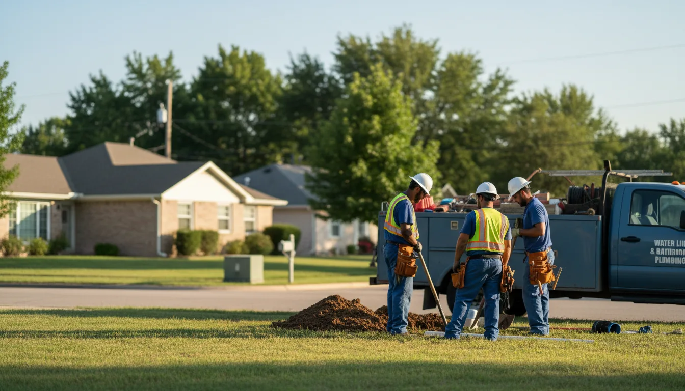 Residential water line and bathroom plumbing service in Tuscumbia, AL